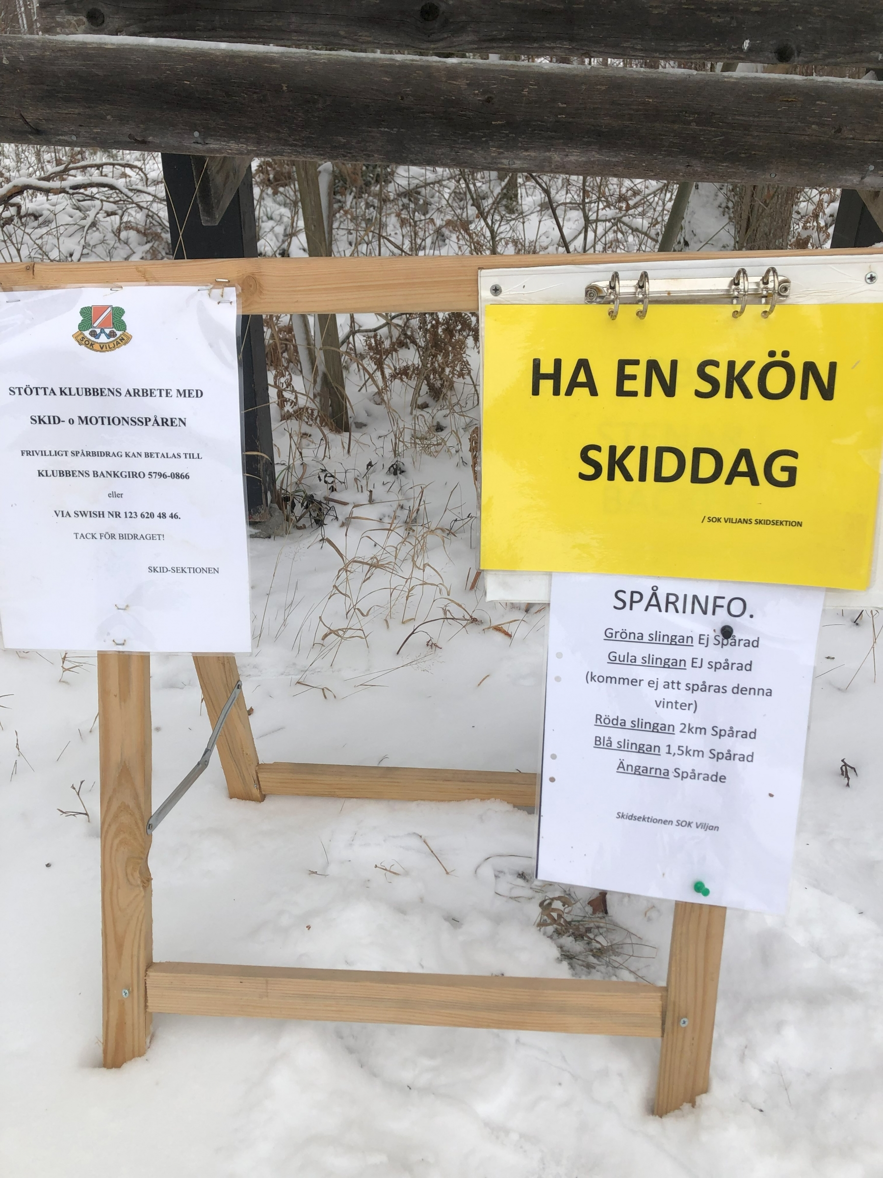 image: Skidspår vid stugan