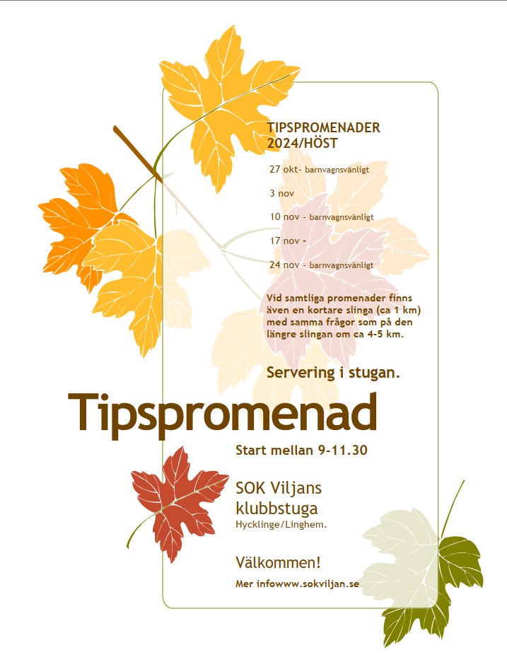 image: Tipspromenad 27 oktober -24 november